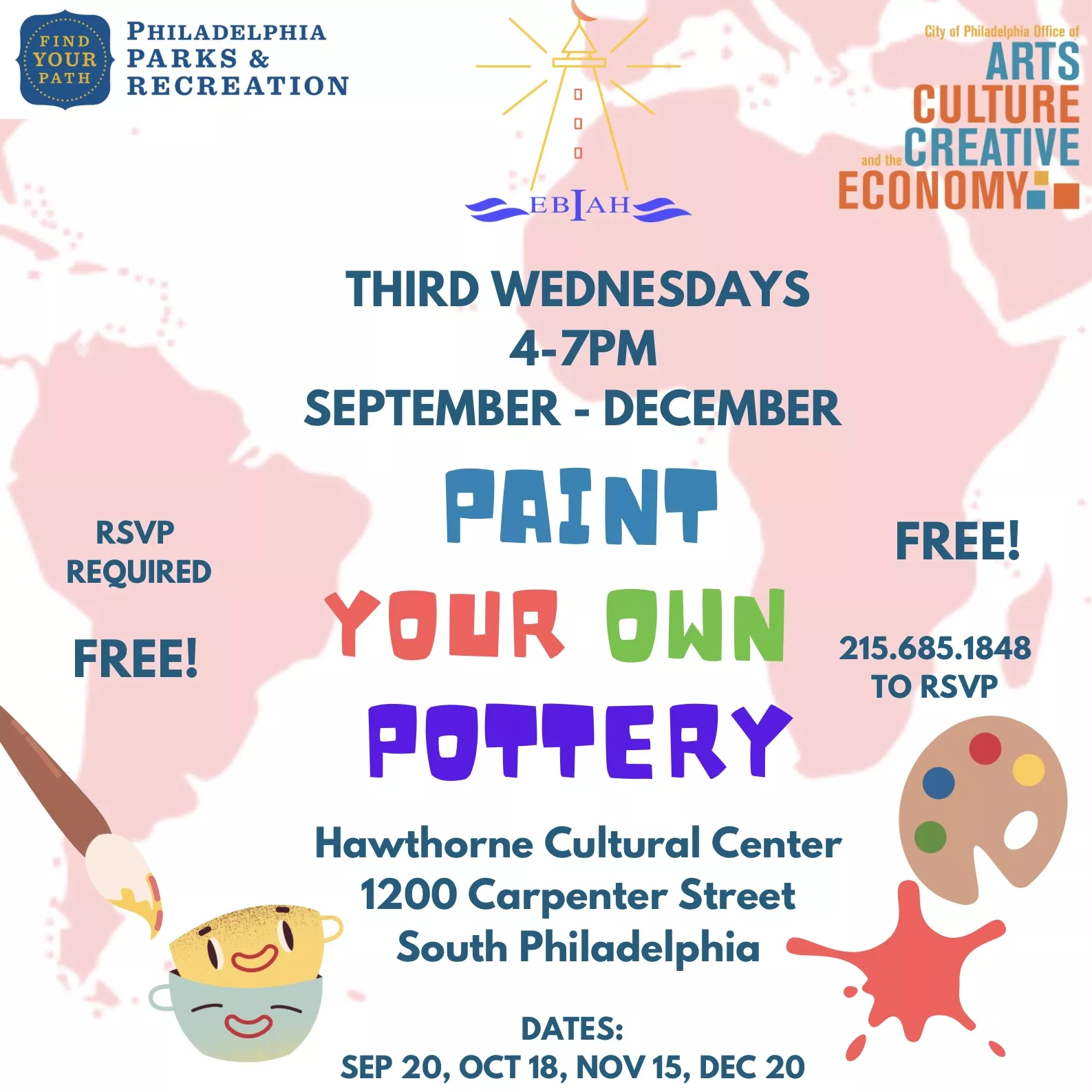 Paint Your Own Pottery at Hawthorne Community Center